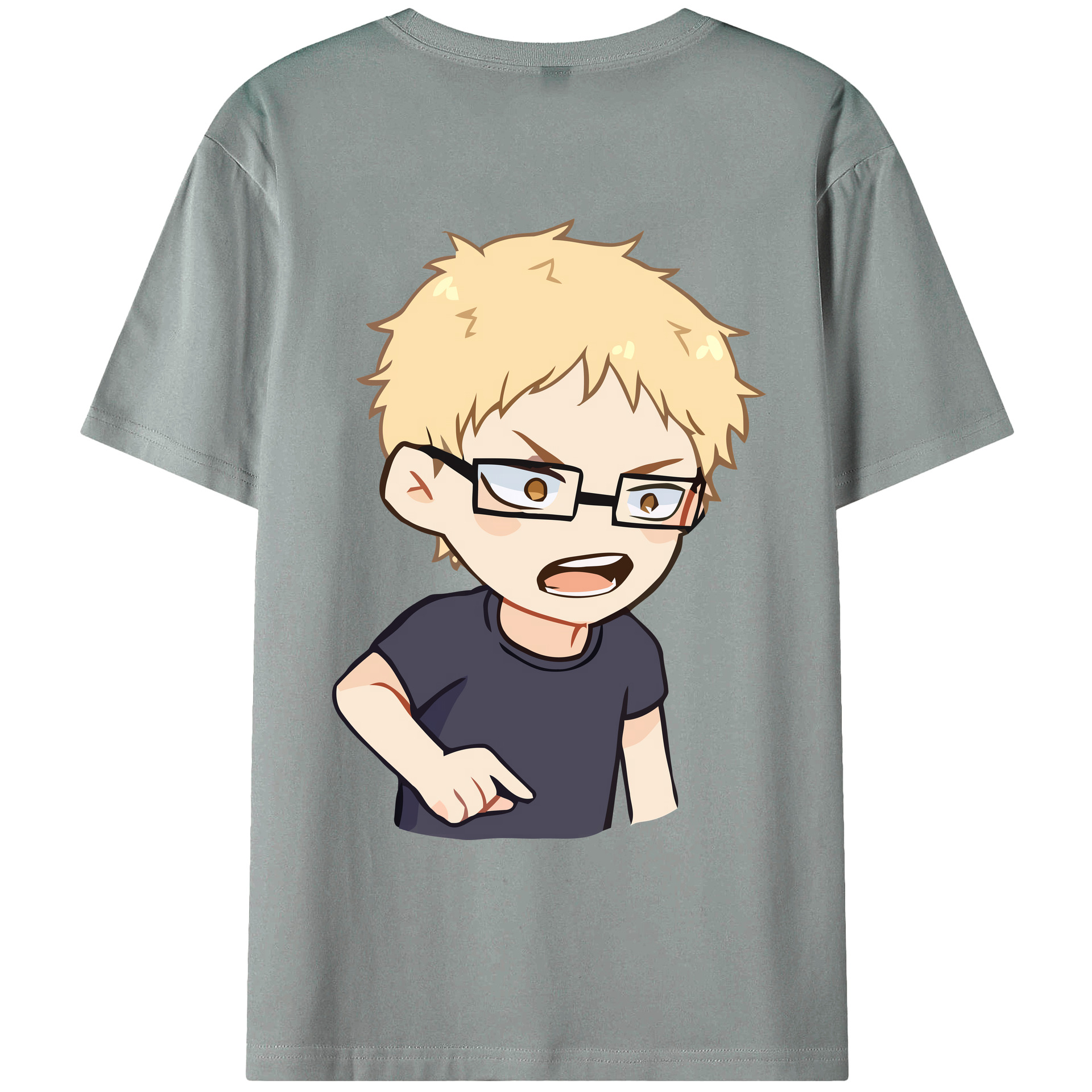 （画像用） ハイキュー!! Haikyu!! 綿100％ メンズ半袖Tシャツ（バックプリント） 通気性